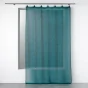 Voilage a anneaux 140 x 240 cm voile tissé Linka Bleu