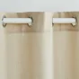 Rideau a oeillets 140 x 280 cm polyester uni+fils metallises zeline Naturel