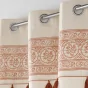 Lot de 2 Rideaux  a oeillets 140 x 240 cm polycoton+ pompons Isalina Terracotta
