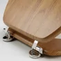 Abattant wc charnieres metal 37.5 x 46 cm mdf effet bois strata Chene