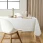 Nappe rectangle 145 x 240 cm polyester imprime metallise piana Naturel
