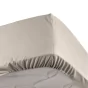 Lot de 2 Draps housse couleur lin 140 x 190 cm en percale bonnet 30 cm