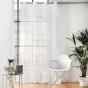 Lot de 2 Voilages a oeillets 140 x 240 cm sablés  imprimés metallisé Milona Argent