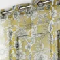Panneau a oeillets 140 x 280 cm voile sable imprime milady Jaune
