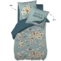 Parure de lit (housse de couette + 1 taie d'oreiller) 140x200 map Multicolore
