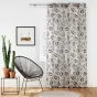 Lot de 2 Rideaux a oeillets 140 x 260 cm polyester imprimé Alma Noir
