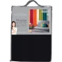 Housse clic clac 120 à 140 cm - 185 à 200 cm polyester uni essentiel Noir