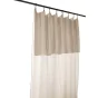 Lot de 2 rideaux 140 x 300 cm réglables double gaze de coton Naturel