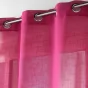 Voilage a oeillets 140 x 280 cm effet lin tissé Zazy Fuchsia
