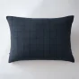Taie d'oreiller gaze de coton tissée  50 x 70 cm Gaia Match Bleu marine