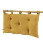 Tête de lit 5 boutons avec passants – 50 x 80 cm – Gaze de coton Gaïa Jaune safran