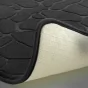 Tapis de bain 50 x 120 cm microfibre unie relief ricochet Noir