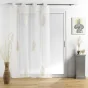 Voilage sablé  140 x 240 cm brodé metallisé Palmeor Or