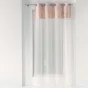 Voilage a oeillets 140 x 240 cm + haut velours Mila rose Dragee