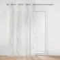 Lot de 2 voilages a oeillets 140 x 240 cm  imprimé metallisé Elona Or