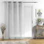 Voilage a oeillets 140 x 240 cm aspect brillant Sunline Gris/argent