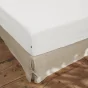 Drap housse 140 x 190 cm en lin lavé Soline Blanc
