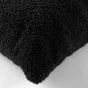 Coussin dehoussable compresse 45 x 45 cm bouclette unie wooly Noir