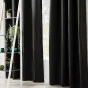 Lot de 2 rideaux  à œillets isolant thermique Icemount Noir 140 x 260 cm - dos en polyuréthane