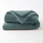 Édredon 180 x 240 cm - Double Gaze de Coton 125 gr/m² - Uni Gaïa Bleu Canard