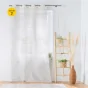Lot de 2 Voilages art déco a oeillets 140 x 240 cm metallisé Lorea Naturel