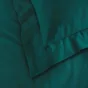 Taie d'oreiller 63 x 63 cm uni 57 fils lina  +point bourdon Emeraude