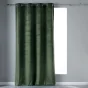 Lot de 2 Rideaux tamisant 140 x 240 cm velours doux Velvetine Kaki
