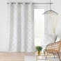 Rideau a oeillets 140 x 260 cm polyester imprime metallise Majestia