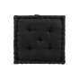 Coussin de sol 50 x 50 x 10 cm coton/polyester recycle grs twily Noir