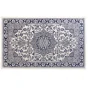 Tapis rectangle 68 x 110 cm viscose tissee cherine Bleu