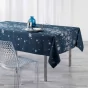 Nappe rectangle 150 x 300 cm polyester imprime metallise constellation Marine