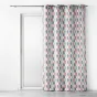 Rideau tamisant a oeillets L140 x H260 cm polyester Palpito Rose/Vert