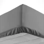 Drap housse 2 personnes 140 x 200 cm uni 57 fils lina Anthracite