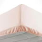 Lot de 2 Draps housse bonnet 30 cm 2 personnes 140 x 190 cm microfibre Oscar Nude