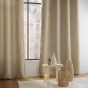 Lot de 2 Rideaux tamisant a oeillets 140 x 240 cm bouclette Wooly Beige