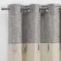 Lot de 2 Rideaux a oeillets 140 x 240 cm polycoton + haut métallisé Sultan Argent
