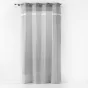 Panneau a oeillets 140 x 240 cm effet lin tisse fantaisie everest Gris