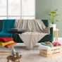 Plaid 125 x 150 cm flanelle relief unie nelia Jaune