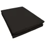 Drap plat 2 personnes 240 x 300 cm uni 57 fils lina  + point bourdon Charbon