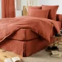 Lot de 2 Taies d’Oreiller en Double Gaze de Coton – 50 x 70 cm – Terracotta