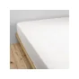 Drap Housse Double Gaze de Coton Blanc – 180 x 200 cm – Bonnet 30 cm