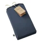 Drap housse King Size 180 x 200 cm en satin de bambou – Salomé Bleu foncé – Bonnet 30 cm