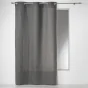 Rideau a oeillets 140 x 240 cm coton uni panama Ardoise