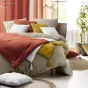 Parure de lit 260 x 240 cm double gaze coton uni 57 fils Angelia Sable