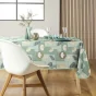 Nappe rectangle 145 x 240 cm polyester imprime metallise natane Sauge