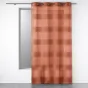 Voilage a oeillets 140 x 240 cm effet lin tisse fils chenille terraza Terracotta