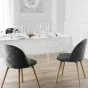 Nappe rectangle 140 x 240 cm microfibre imprimee metallisee louxor Blanc/or