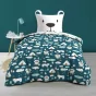 Pack housse de couette enfant 140 x 200 cm Igloo + drap housse 90 x 190 Blanc