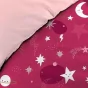 Pack Housse de couette enfant Phosphorescente 140 x 200 cm  Moonlight Rose + Drap housse 90x190 Rose
