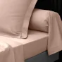 Taie de traversin 85 x 185 cm percale uni 78 fils percaline  +p. bourdon Nude